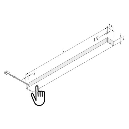 LED-Unterbauleuchte Top-Stick FMT, 3.000K, 120cm