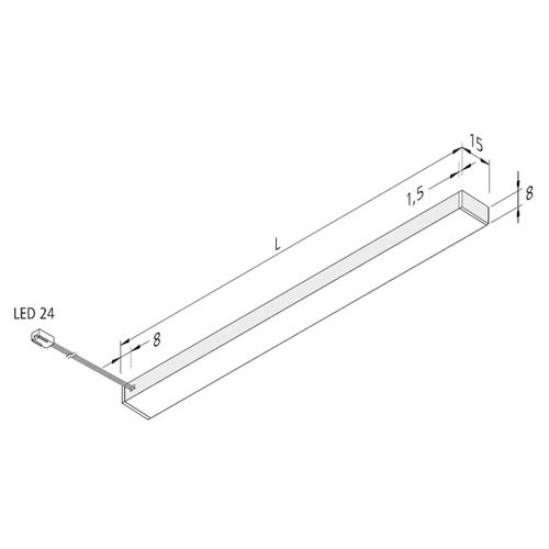 LED-Unterbauleuchte Top-Stick FMK, 3.000K, 90cm