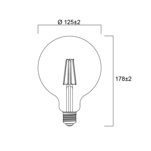 Sylvania E27 Filament LED G120 4W 2.700K 840 lm