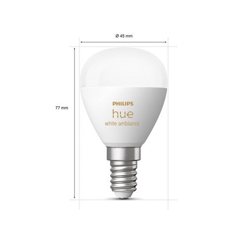 Philips Hue White Ambiance Tropfen E14 5,1W 470lm