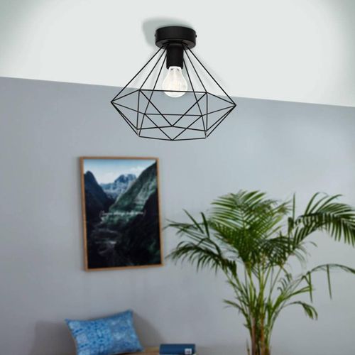 Käfig-Deckenlampe Tarbes 1fl. Ø 32,5cm schwarz