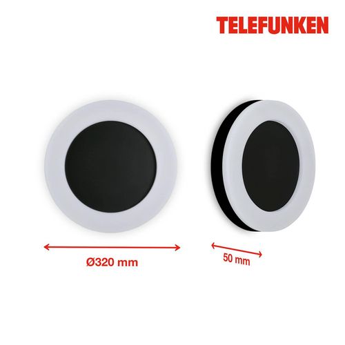 Telefunken Rixi LED-Außenwandleuchte, schwarz