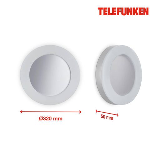 Telefunken Rixi LED-Außenwandleuchte, weiß