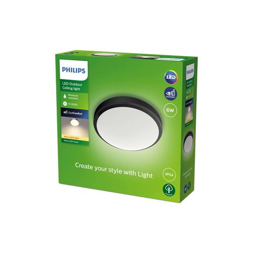 Philips Doris LED-Außenleuchte IP54 2.700K schwarz