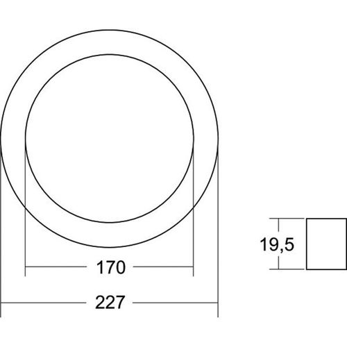 BRUMBERG Frontring für Moon Midi, Ø22,5cm, chrom