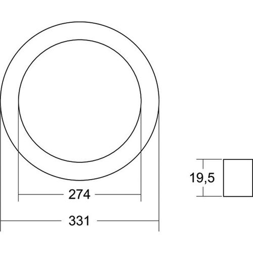 BRUMBERG Frontring für Moon Maxi, Ø 33 cm, chrom