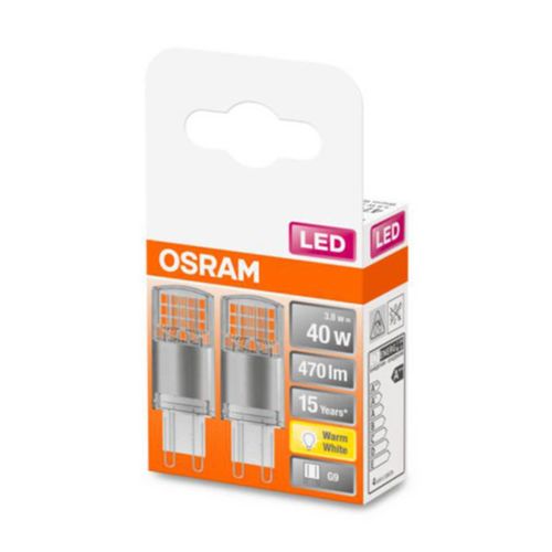 OSRAM LED-Stiftsockellampe G9 4,2W 2.700K klar 2er