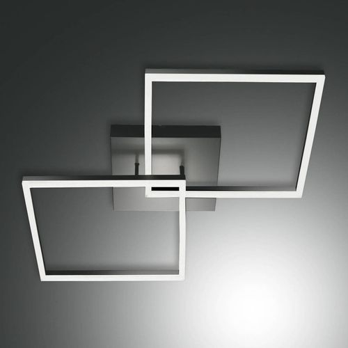 LED-Deckenleuchte Bard 65x65 cm, 2-flg. anthrazit