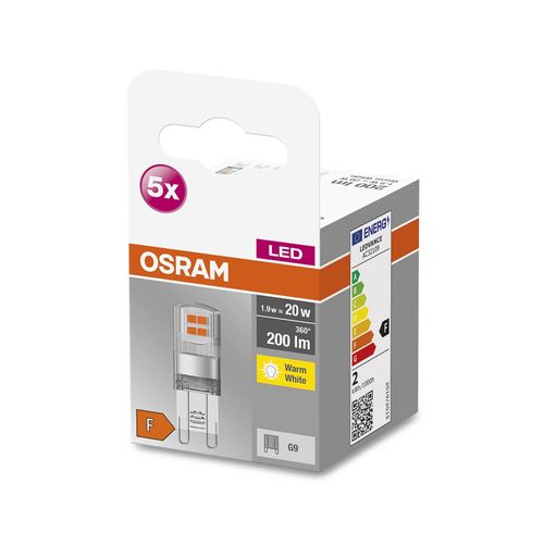 OSRAM Base PIN LED-Stiftsockel G9 1,9W 2.700K 5er