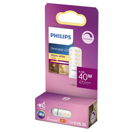 Philips GY6.35 LED-Stiftsockellampe 4,2W 827 dim