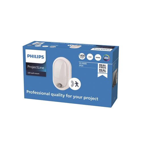 Philips ProjectLine LED-Wandlampe Sensor oval 840