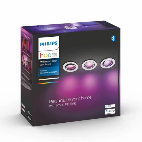 Philips Hue Centura Einbauspot rund 3er, weiß