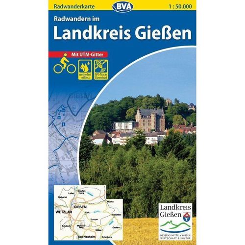 BVA Radwanderkarte Radwandern im Landkreis Gießen, Karte (im Sinne von Landkarte)