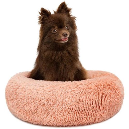 Hundebett, Plüsch in Donut-Form, (s) 40 cm Durchmesser, rosa