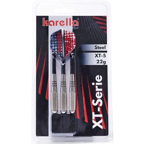 Karella Professional Dart - Karella XT-5 Darts mit Stahlspitze 22 Gramm