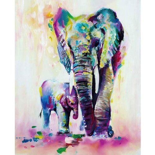 Leinwandposter, Elefant - 50 x 70 cm