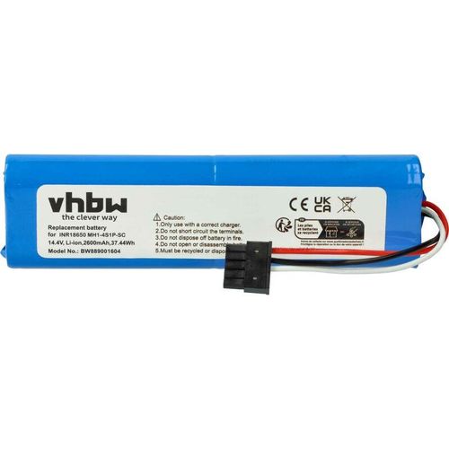 Akku Ersatz für Viomi INR21700 50E-4S1P-CRL200S+ für Staubsauger (2600 mAh, 14,4 v, Li-Ion) - Vhbw