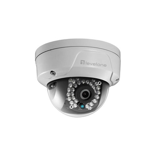 LevelOne FCS-3087 GEMINI Fixed Dome IP Network Camera 5-Megapixel 802.3af PoE IR LEDs Indoor/Outdoor two-way audio