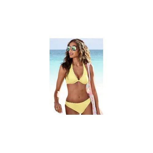 LASCANA Bikini-Hose »Scallop«, mit gelaserter Wellenkante LASCANA gelb 40