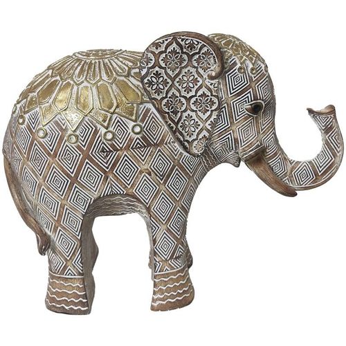 Elefant Afrikaner und Elefanten Graue Elefantenfigur - 20x25x9cm - Gris - Signes Grimalt