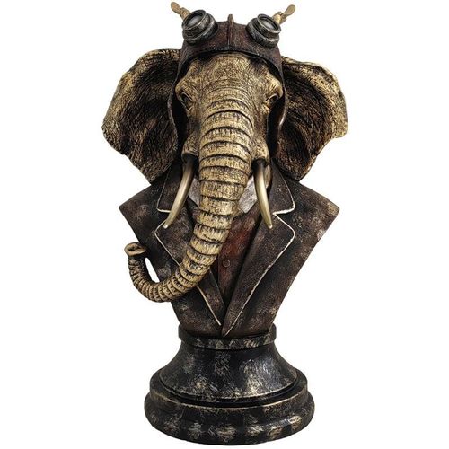 Elefantentiere Graue Elefantenfigur – 35 x 21 x 19 cm - Gris - Signes Grimalt