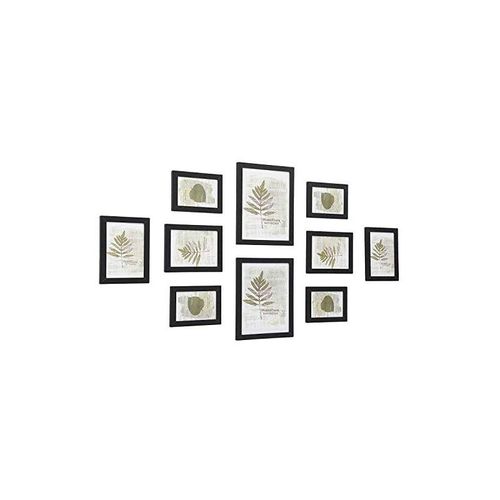 Fotorahmen-Set 10 Fotorahmen – zwei 8' x 10' (20 x 25 cm), vier 5' x 7' (13 x 18 cm), vier 4' x 6' (10 x 15 cm), schwarz RPF310H