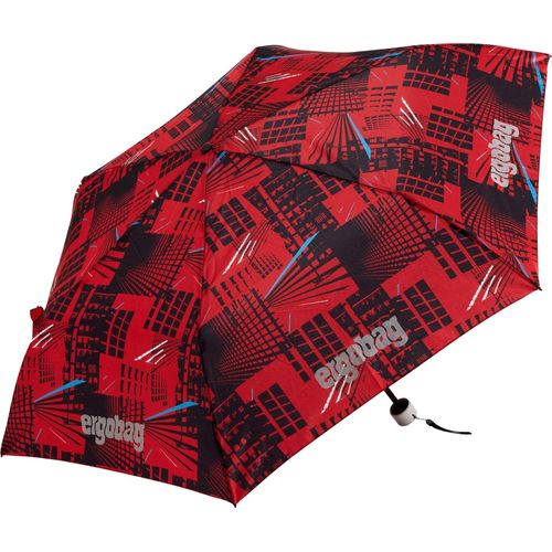 ergobag Regenschirm, Taschengröße, für Kinder, rot, 99