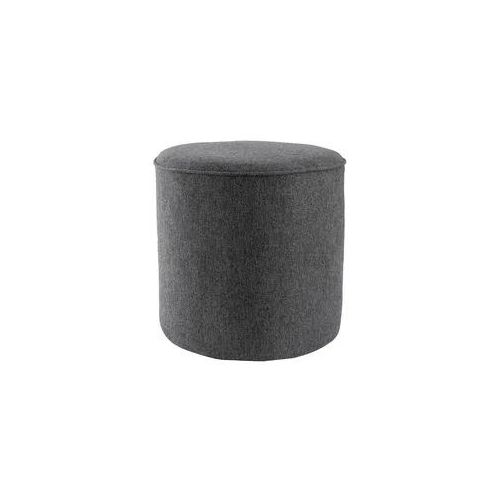 Hocker aus anthrazitgrauem Stoff D 40 cm COQ