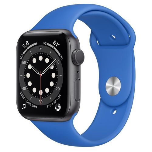 Apple Watch (Series SE) 2020 GPS + Cellular 44 mm - Aluminium Space Grau - Blau