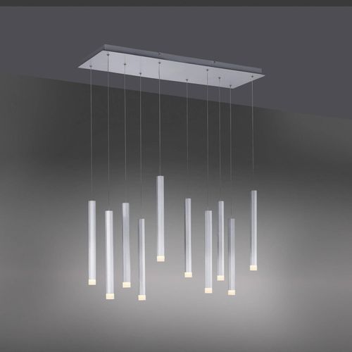 LED-Pendelleuchte Bruno, 10-flammig, aluminium