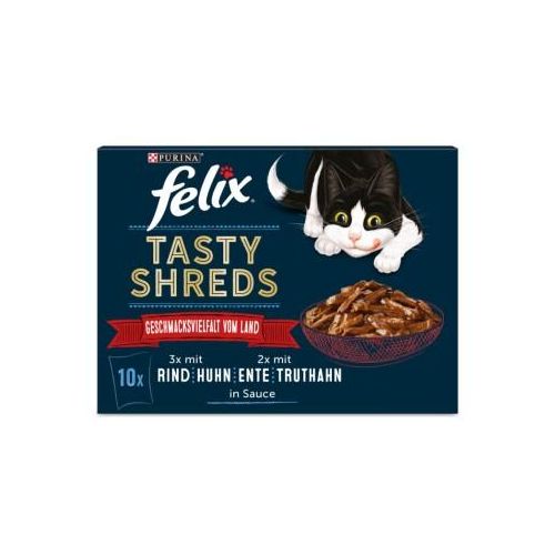 Felix Tasty Shreds 10x80g Geschmacksvielfalt vom Land