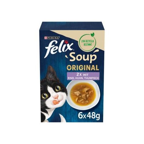 Felix Soup Suppe 6x48g Rind, Huhn, Thunfisch