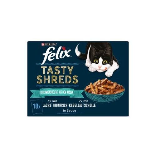 Felix Tasty Shreds 10x80g Geschmacksvielfalt aus dem Wasser