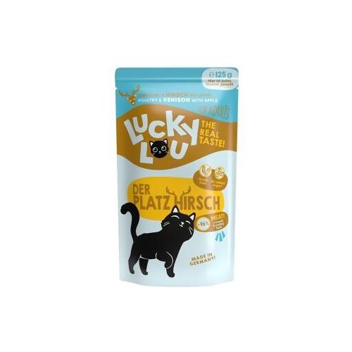 Lucky Lou Nassfutter Katze Adult Geflügel & Hirsch 64x125 g