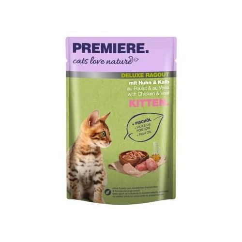 PREMIERE cats love nature Deluxe Ragout Kitten Kalb & Huhn 24x100 g