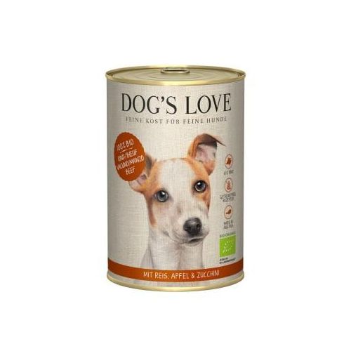 DOG'S LOVE BIO 6x400g Rind mit Reis, Apfel & Zucchini