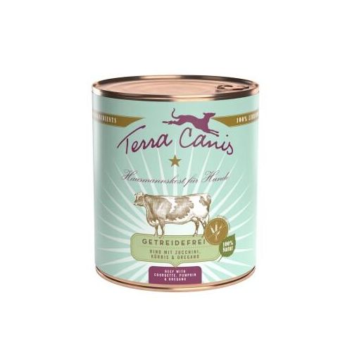 Terra Canis Getreidefrei Adult 6x800g Rind mit Zucchini, Kürbis & Oregano