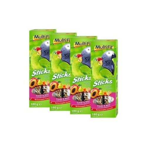 MultiFit Papagei Sticks 4x2er Frucht & Nuss