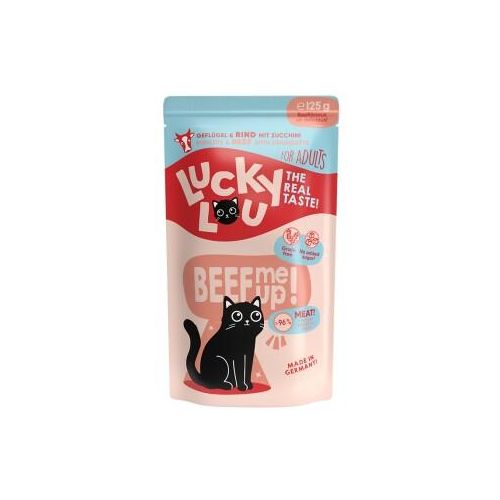 Lucky Lou Nassfutter Katze Adult Geflügel & Rind 16x125 g