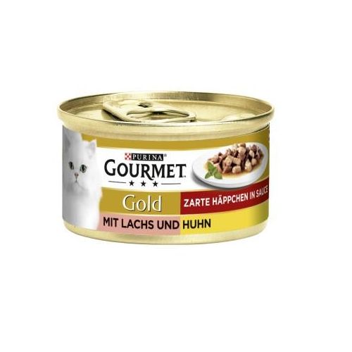 GOURMET Gold Zarte Häppchen 12x85g Lachs & Huhn