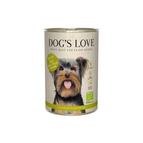 DOG'S LOVE BIO 6x400g Huhn mit Buchweizen & Sellerie
