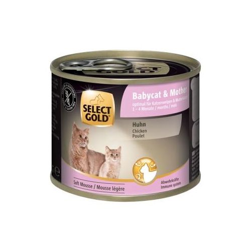 SELECT GOLD Babycat & Mother Soft Mousse Huhn 6x200 g