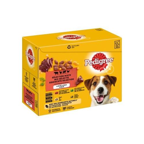 Pedigree Multipack Portionsbeutel Gemischte Selektion in Gelee 12x100g