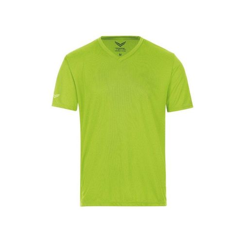 Trigema T-Shirt TRIGEMA V-Shirt COOLMAX® (1-tlg), gelb