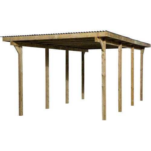 Einzelcarport WEKA "606 Gr.2" Carports Gr. H: 223cm, braun