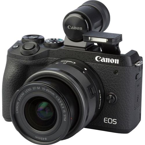 Spiegelreflexkamera EOS M6 Mark II - Schwarz + Canon EF-M 15-45mm f/3.5-6.3 IS STM f/3.5-6.3
