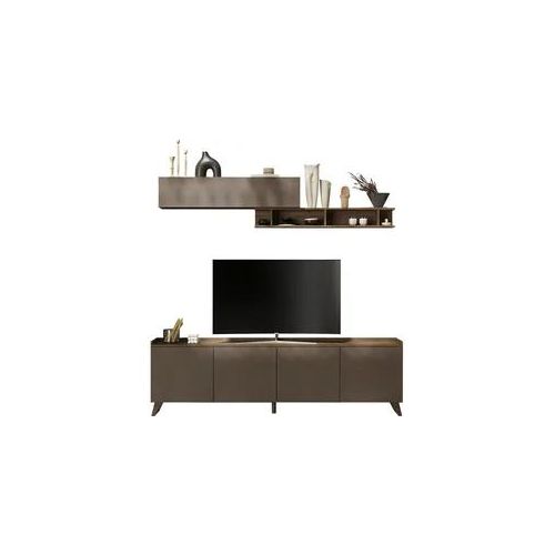 Wohnzimmer-Set INOSIGN Kastenmöbel-Sets braun (bronzo) TV-Board TV-Sideboard 3-teilig