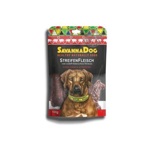 SavannaDog Streifenfleisch vom südafrikanischen Strauß 100g