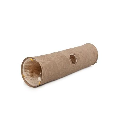 Canadian Cat Company Katzentunnel XXL mit Kuschelfell beige