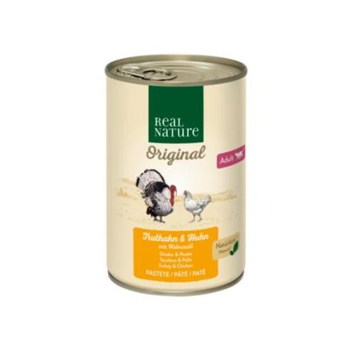 REAL NATURE Adult Truthahn & Huhn mit Walnussöl 6x400 g